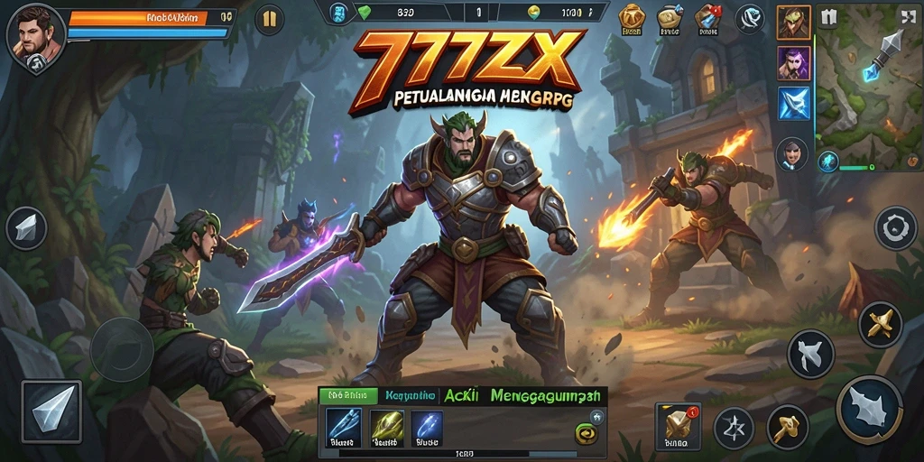 Screenshot gameplay 777ZX menunjukkan aksi pertarungan yang mendebarkan di dunia ARPG.