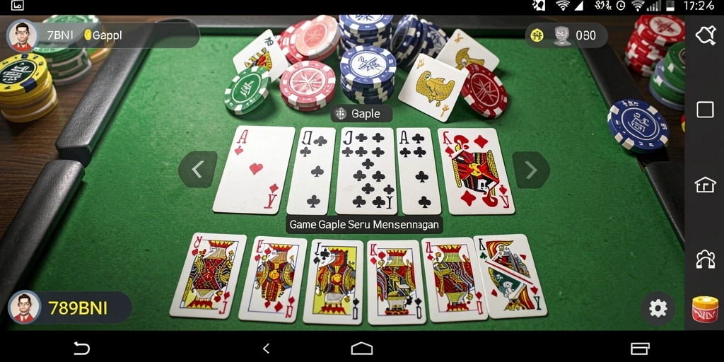 Gameplay seru Gaple di 789BNI dengan teman-teman.