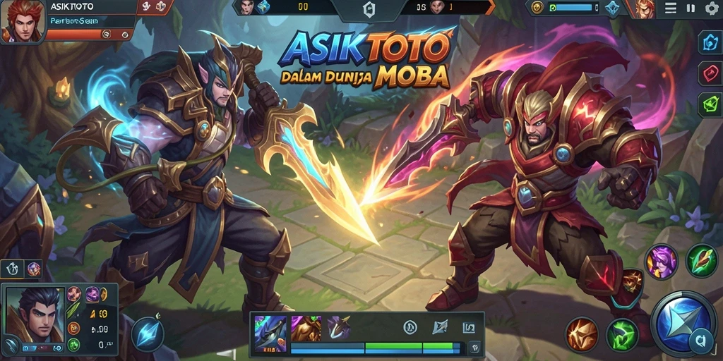 Screenshot gameplay ASIKTOTO yang menunjukkan pertarungan seru dan strategi tim.