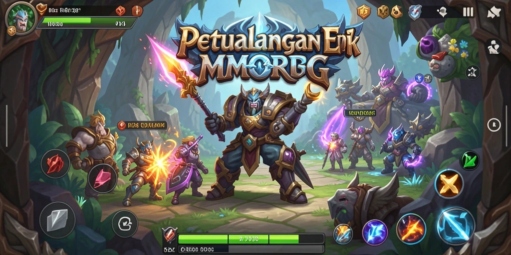 Screenshot IN22 menampilkan aksi epik dalam pertempuran MMORPG.