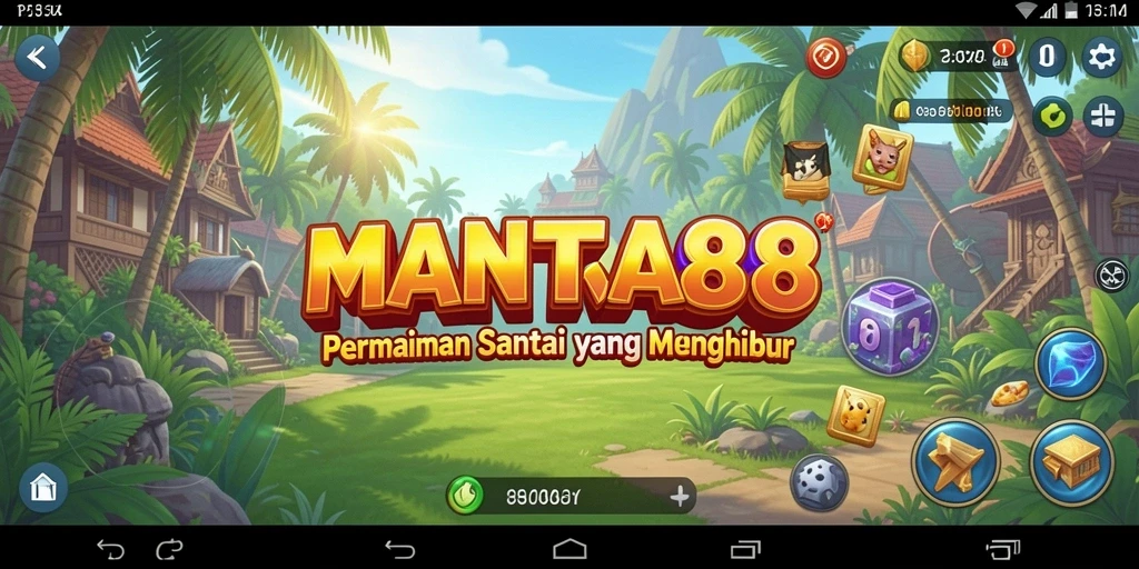 Tampilan utama gameplay MANTRA88 yang penuh warna dan menarik.