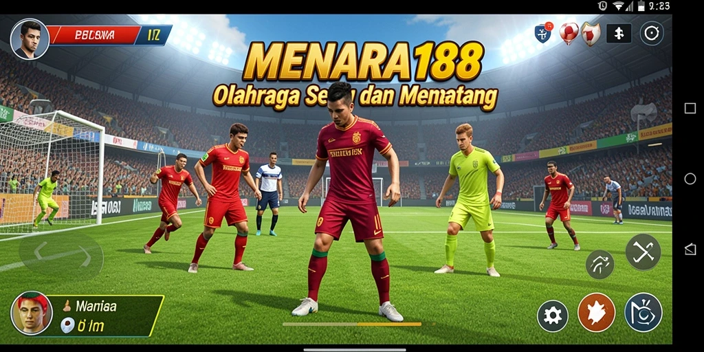 Screenshot MENARA188 menampilkan aksi seru dalam permainan olahraga.