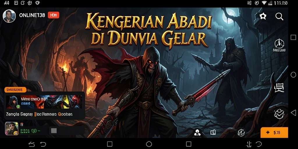 Screenshot utama menunjukkan karakter utama yang dikejar dalam suasana mencekam.