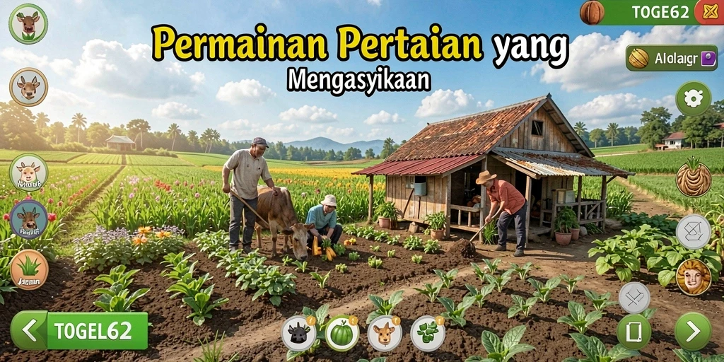 Screenshot utama menampilkan gameplay seru dalam dunia pertanian TOGEL62.