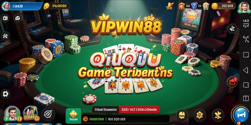 Screenshot utama menunjukkan gameplay seru dalam QiuQiu.